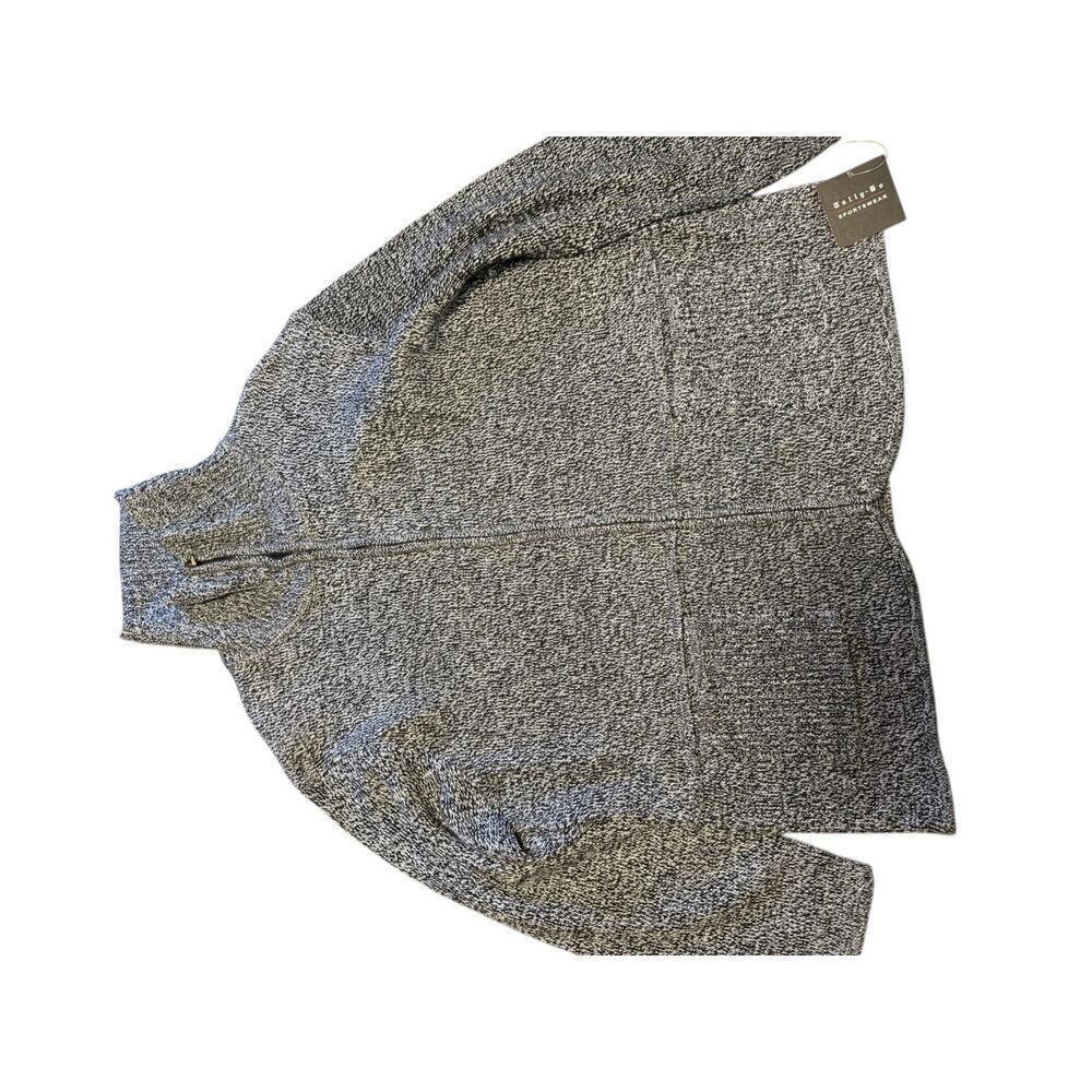 Tally-Ho Sweater Size 1X Black Zip Front